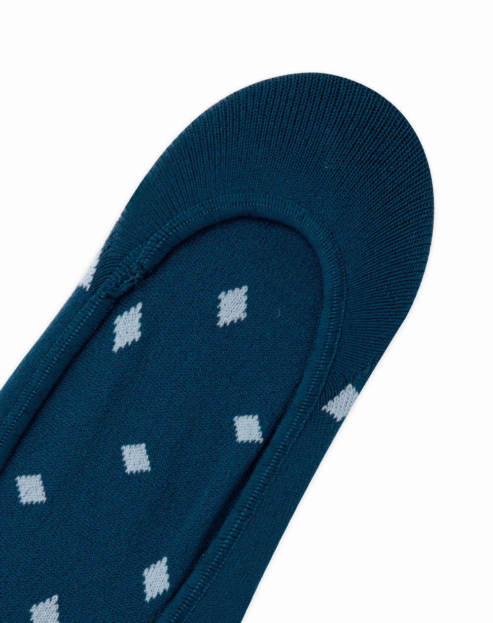 Medias para mujer tipo baleta  azules con rombos