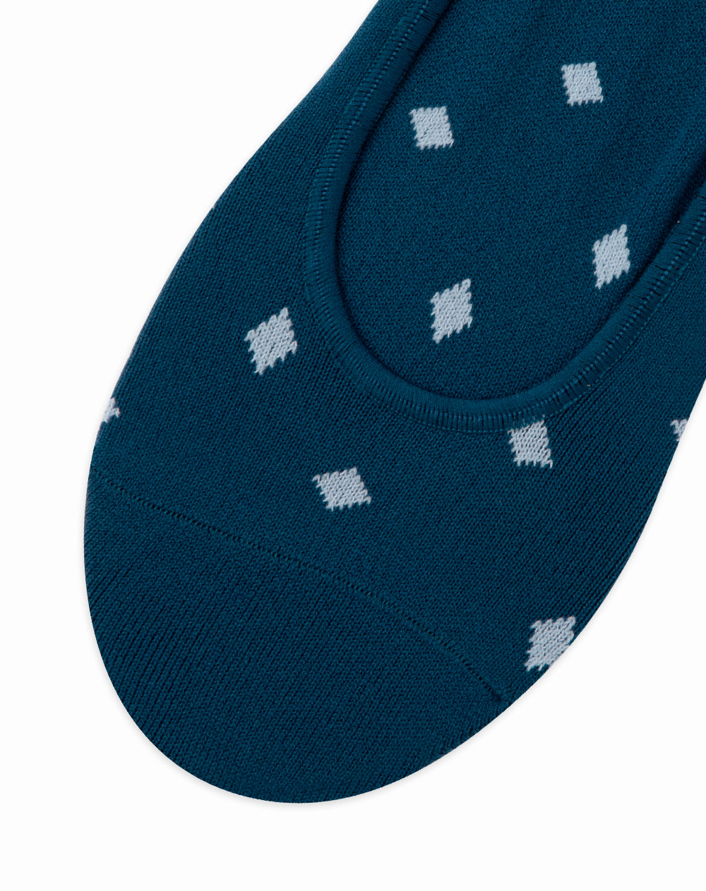 Medias para mujer tipo baleta  azules con rombos