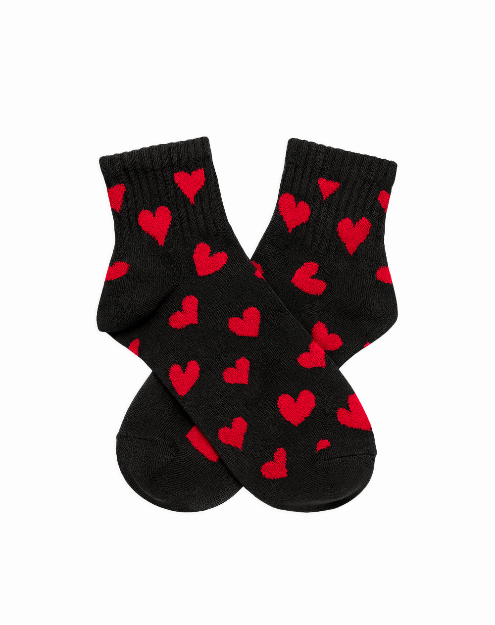 Medias mujer tobilleras negras corazones | 9-11
