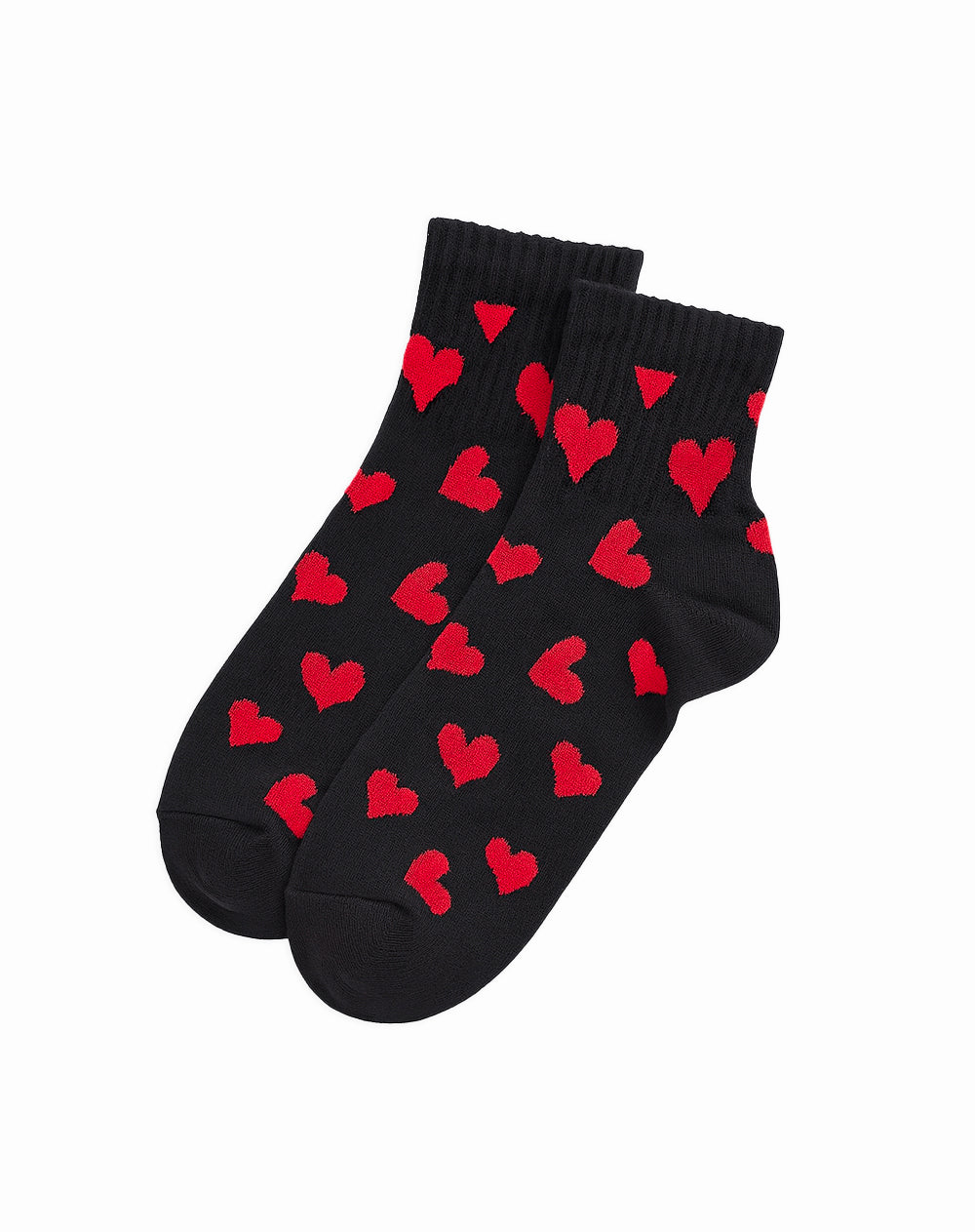 Medias mujer tobilleras negras corazones | 9-11