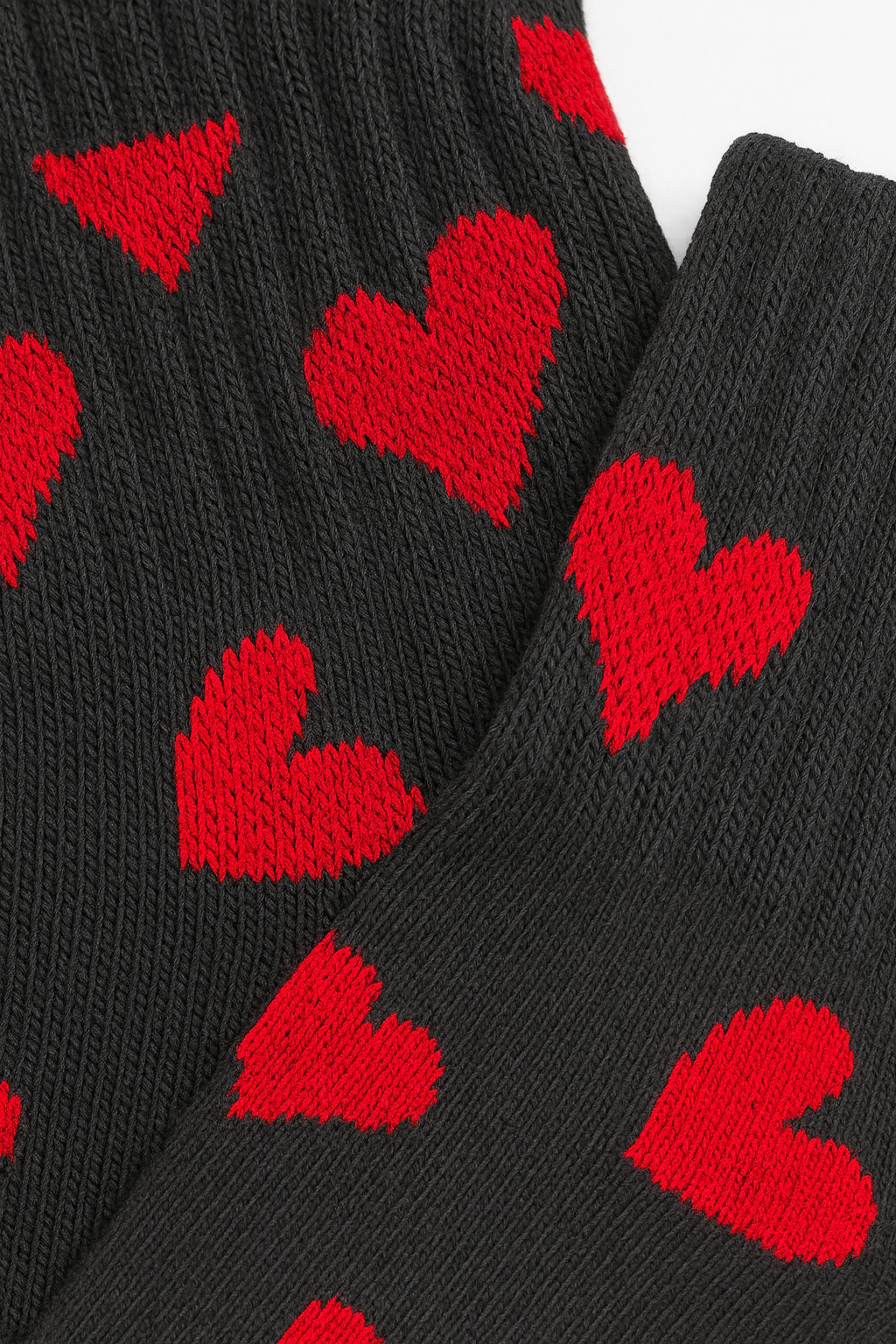 Medias mujer tobilleras negras corazones | 9-11