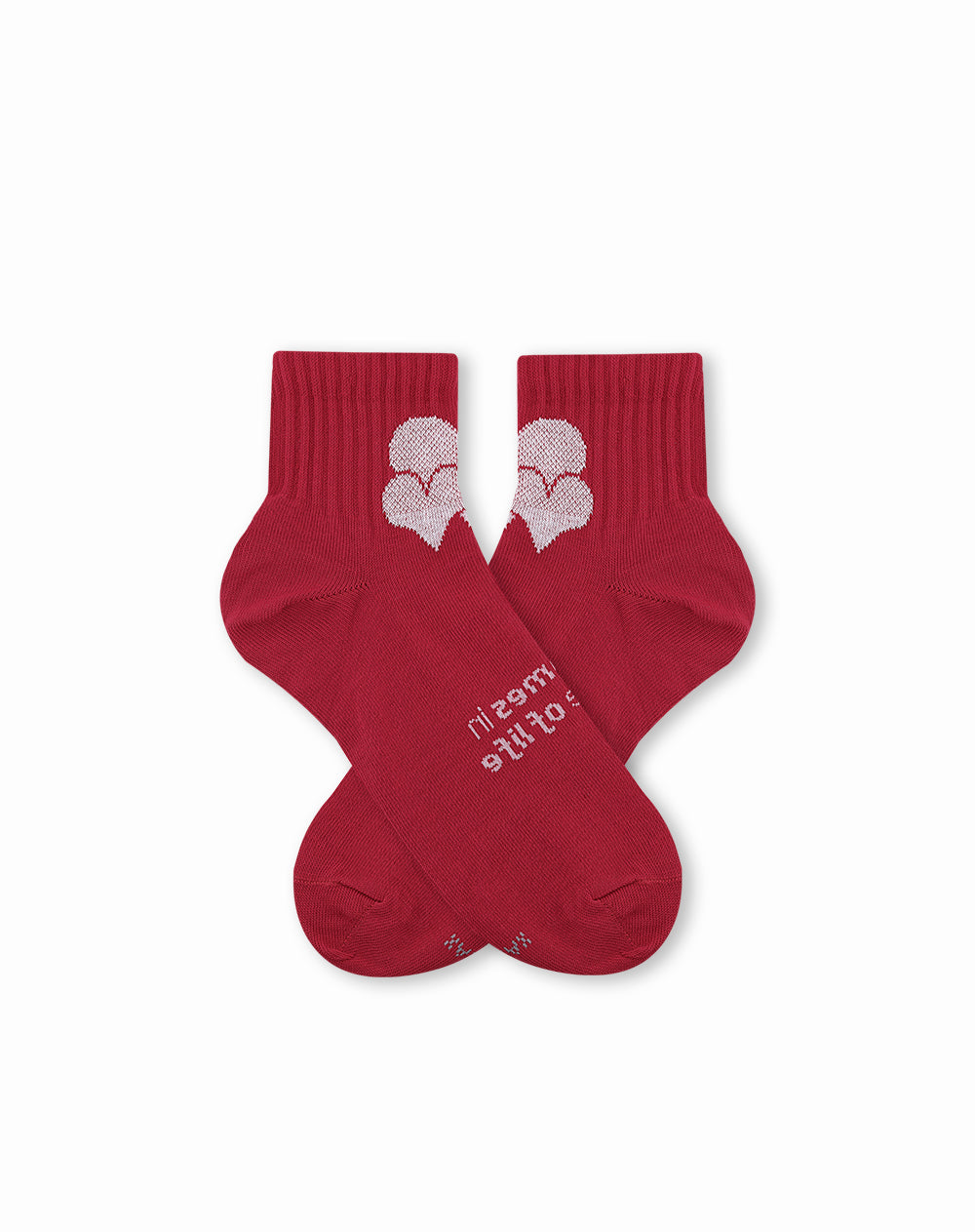 Medias mujer tobillera rojas corazones | 9-11