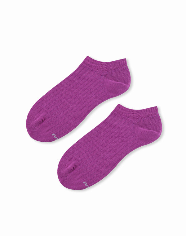 Medias mujer tobillera corta moradas | 9-11