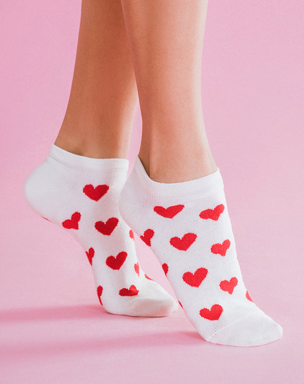 Medias mujer tobillera corta habanas corazón | 9-11