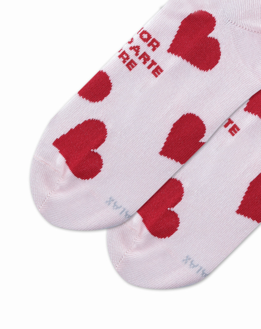 Medias unisex largas rosadas corazones + empaque