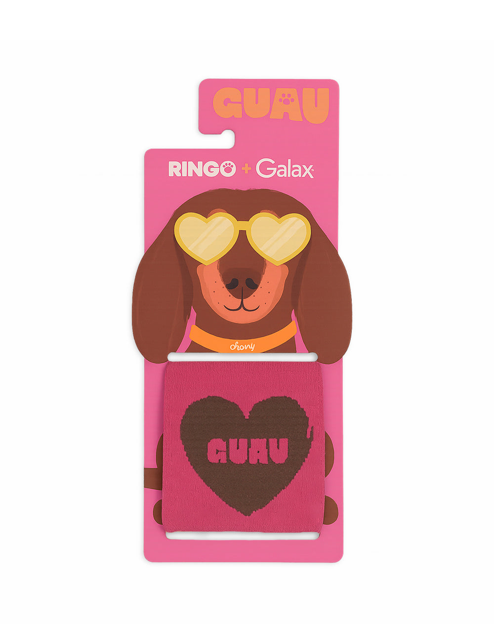 Medias unisex Ringo+Galax largas corazón + empaque