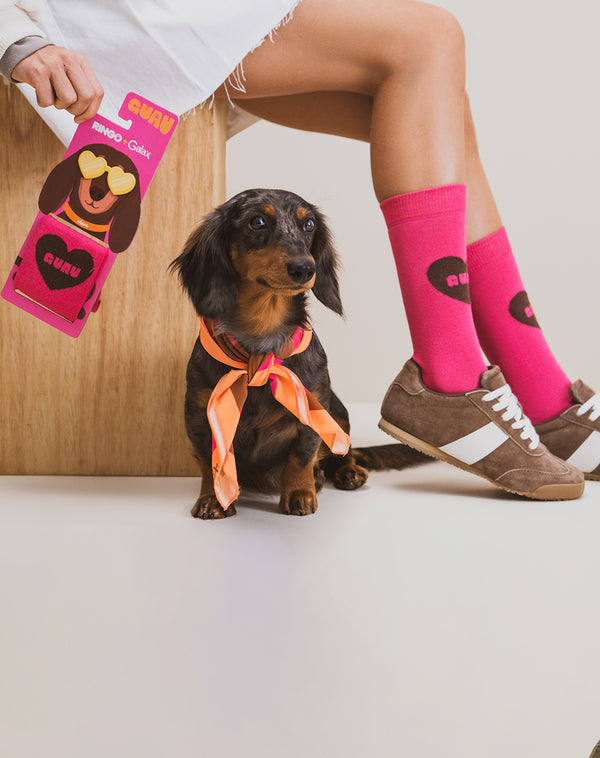 Medias unisex largas rosas corazón Ringo+Galax