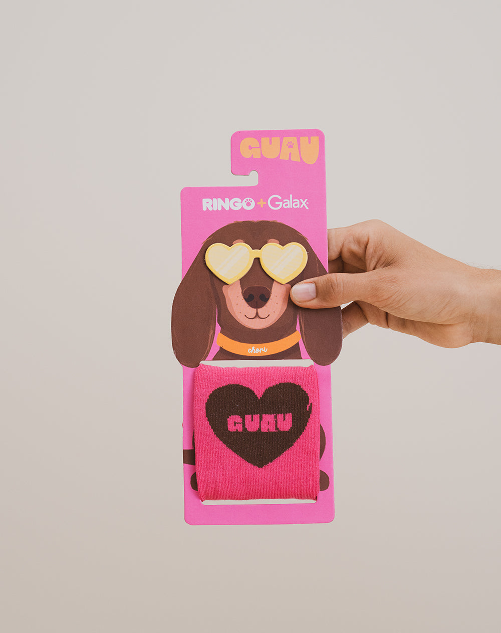 Medias unisex Ringo+Galax largas corazón + empaque