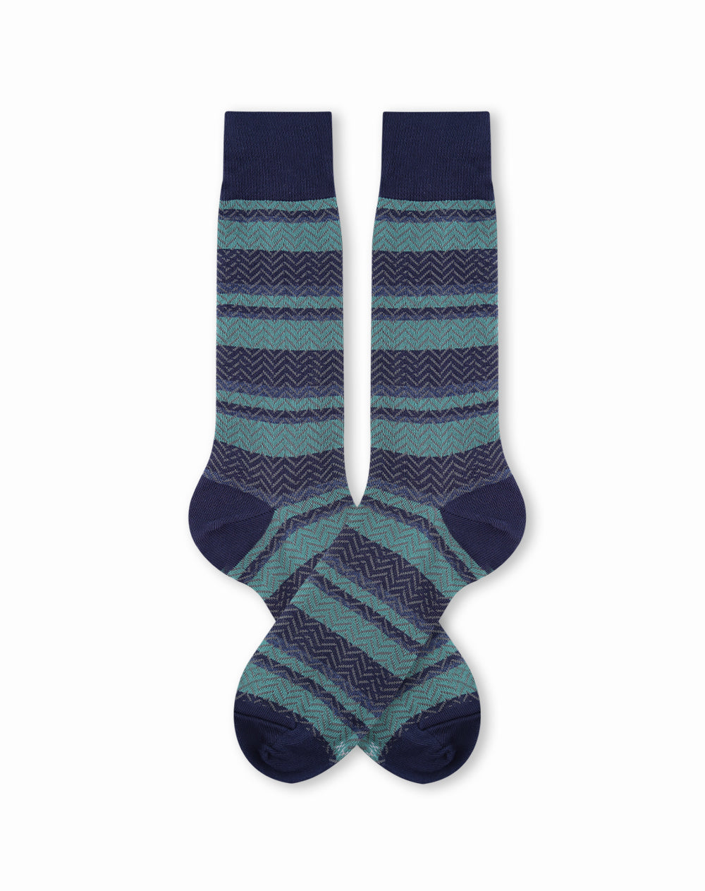 Medias hombre largas azules rayas | 10-12