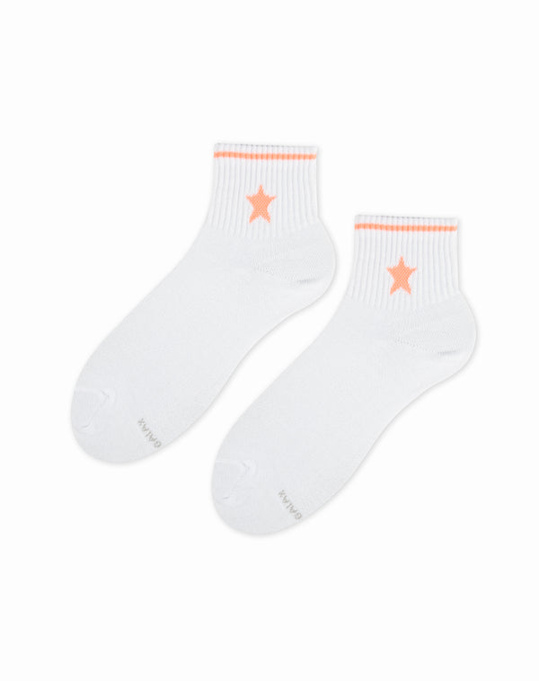 Medias para mujer tobilleras  blancas con estrella