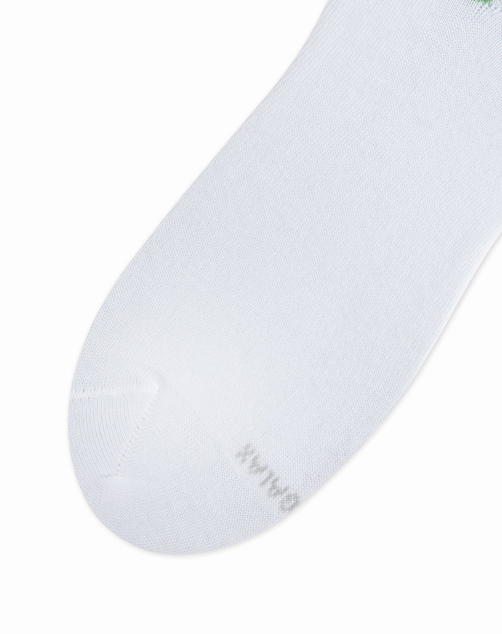 Medias para hombre tobilleras  blancas franja verde