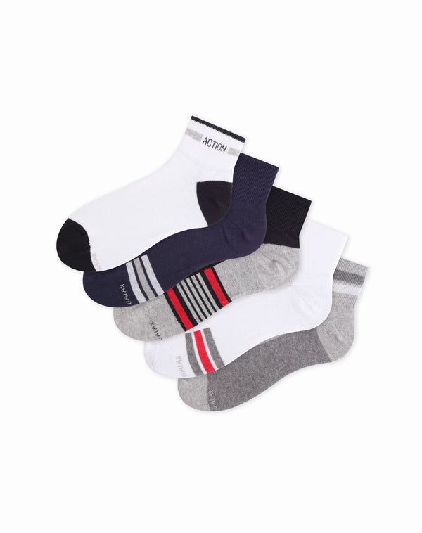 Medias para hombre tobilleras transpirables paquete x5 unds surtidas