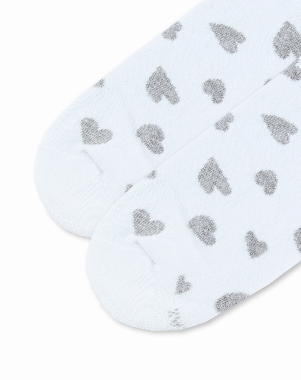 Medias mujer tobillera corta blancas corazón | 9-11
