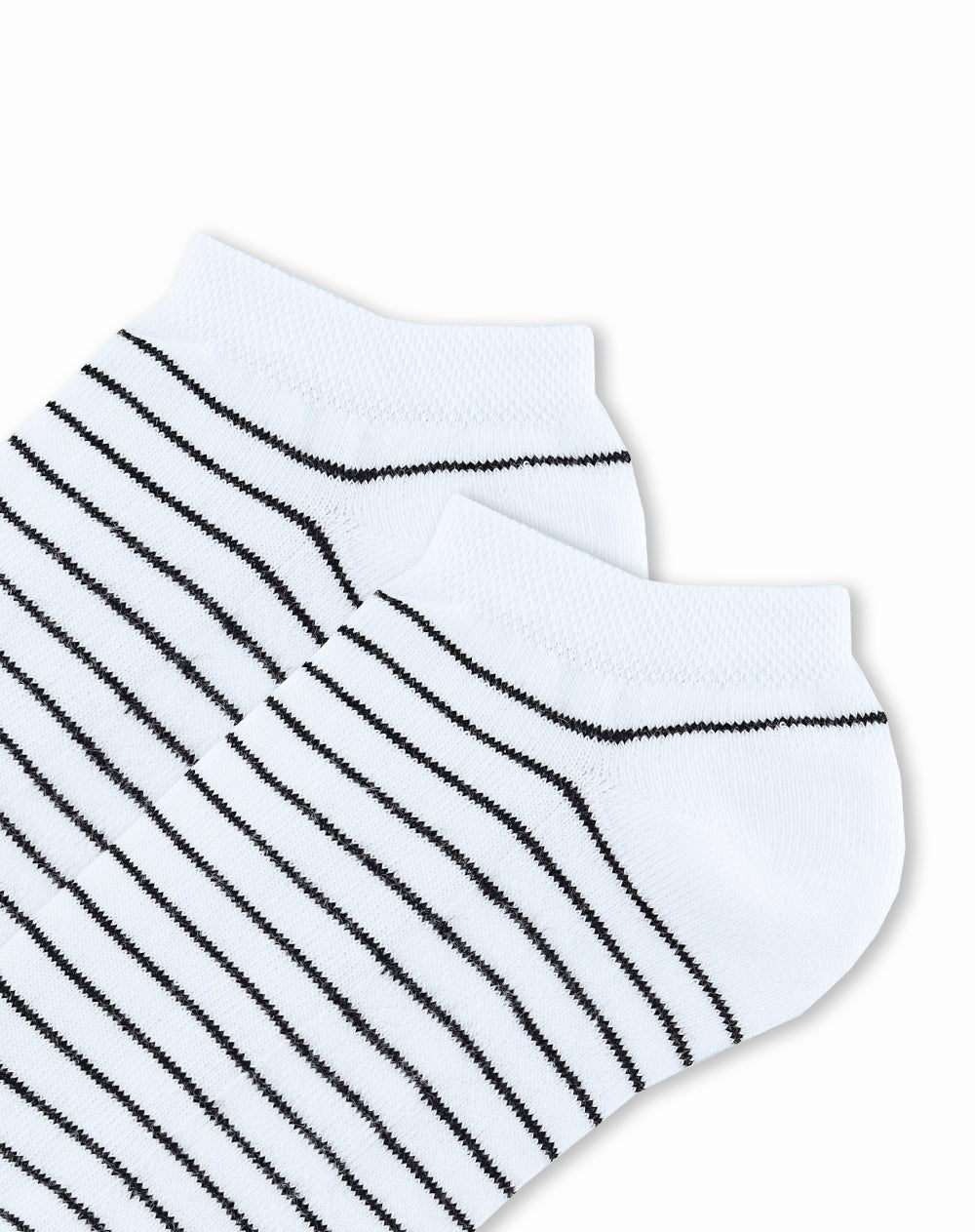 Medias tobilleras blanco rayas