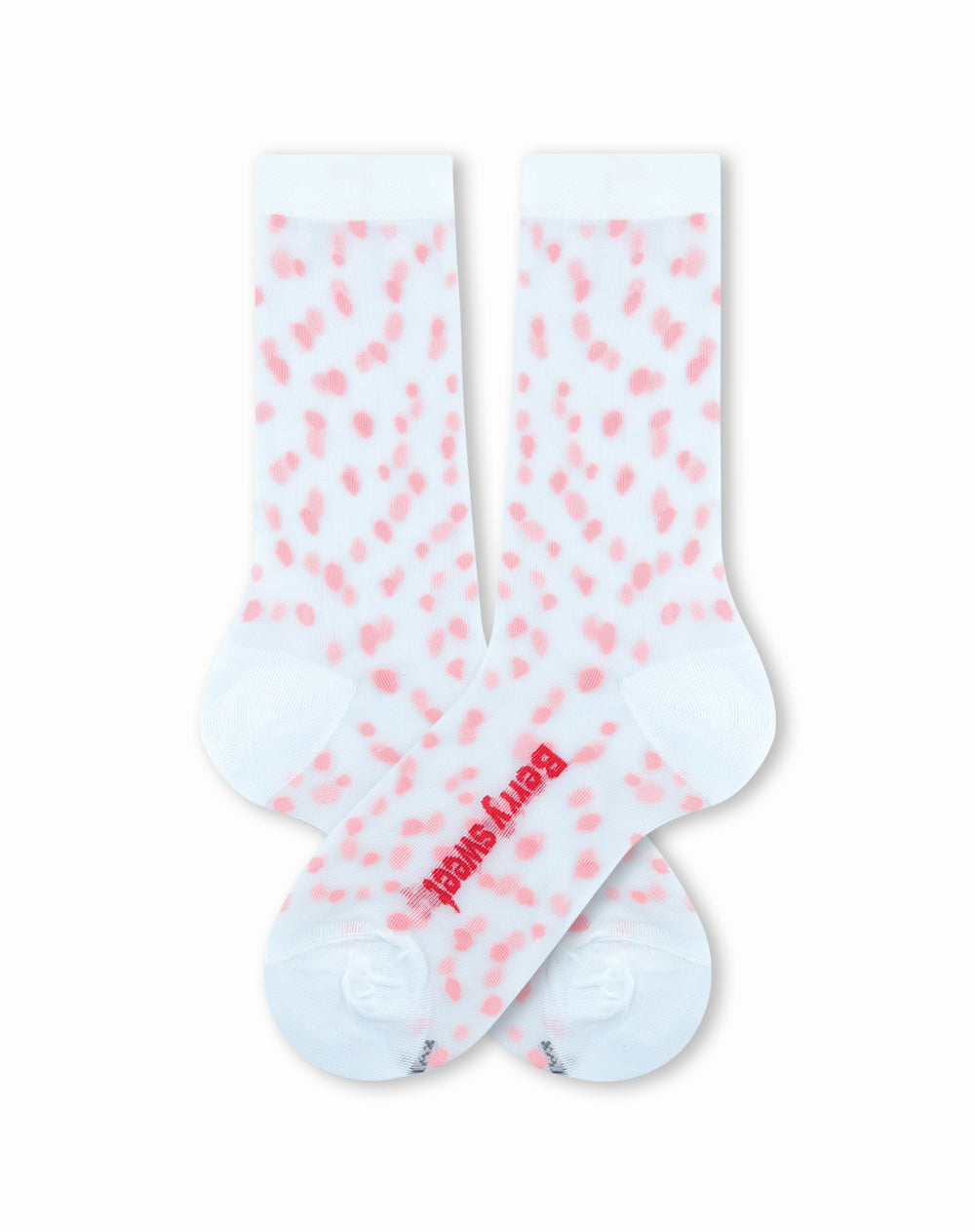 Medias mujer largas transparencia blancas puntos | 9-11