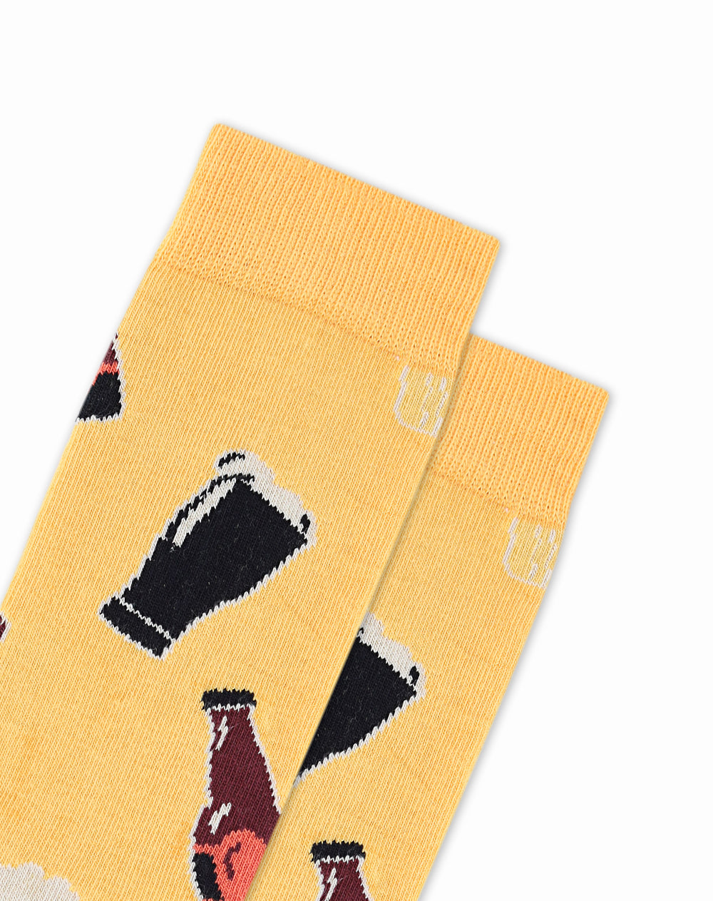 Medias largas amarillo dibujo