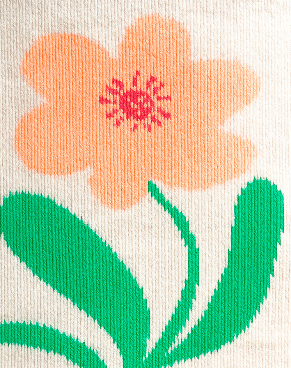 Medias mujer largas beige flores | 9-11