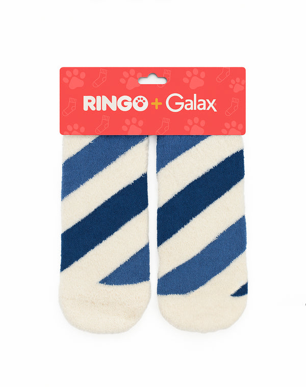 Medias unisex largas calentadoras azules rayas Ringo+Galax