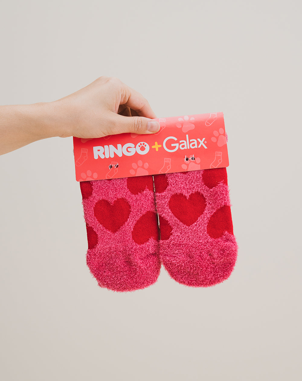 Medias unisex Ringo+Galax largas calentadoras corazones