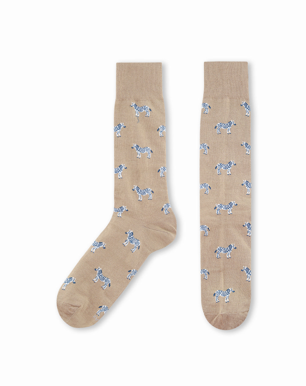 Medias hombre largas café zebra | 10-12