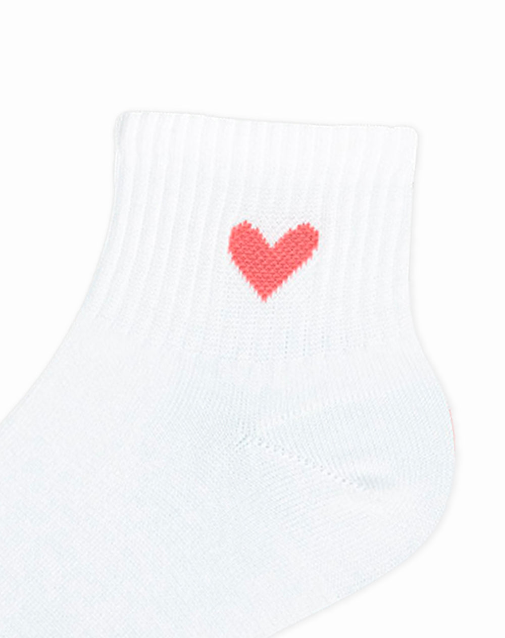 Medias para mujer tobilleras  blancas con corazón