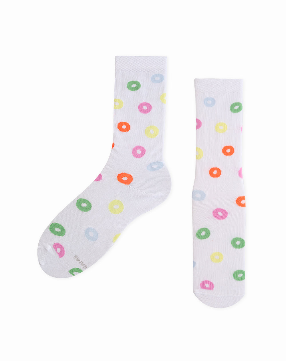 Medias  unisex largas empaque especial blancas bolitas de cereal