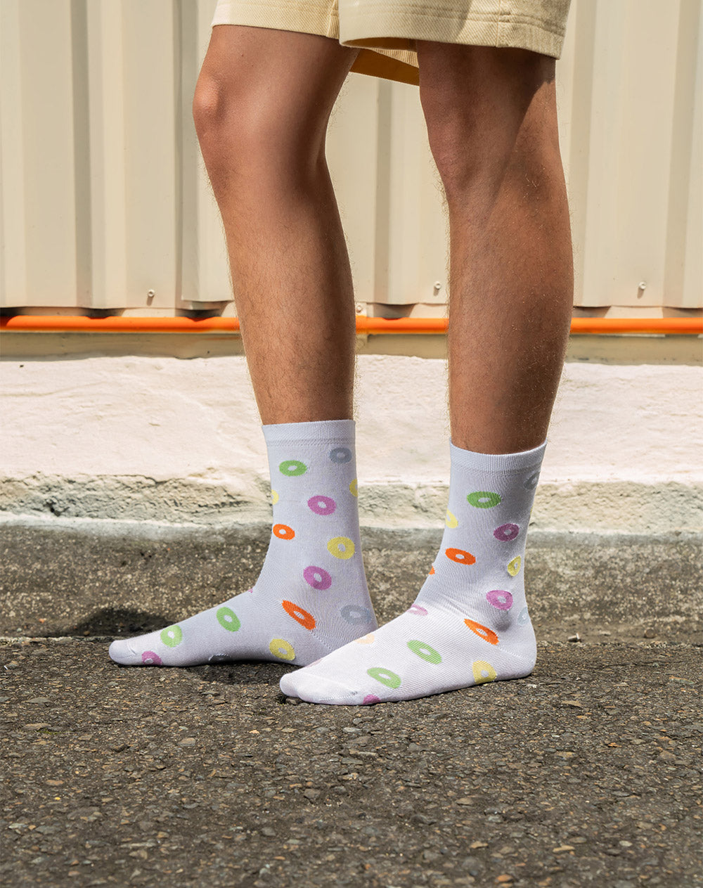 Medias  unisex largas empaque especial blancas bolitas de cereal