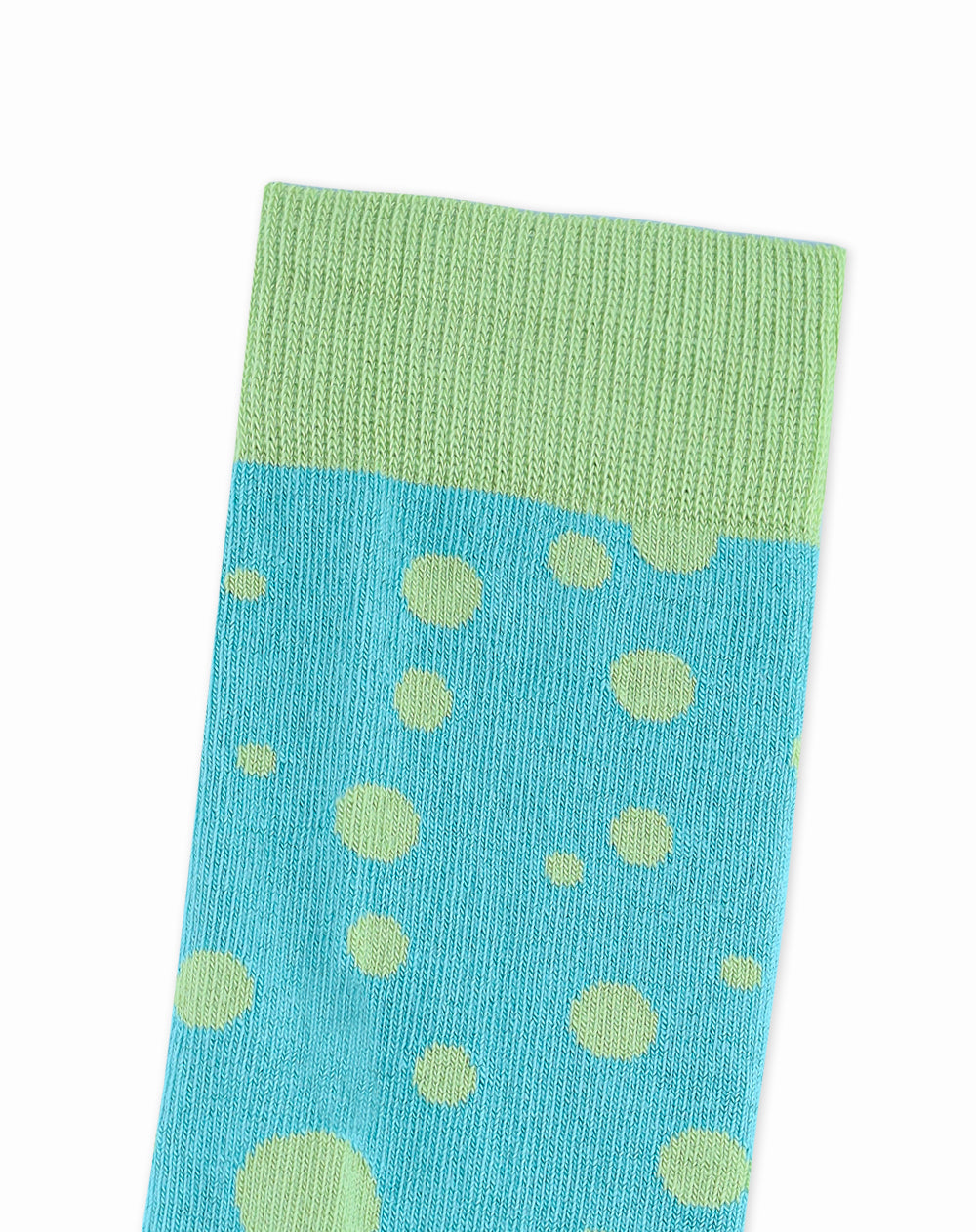 Medias edición especial largas verde con puntos + tobilleras cortas blancas