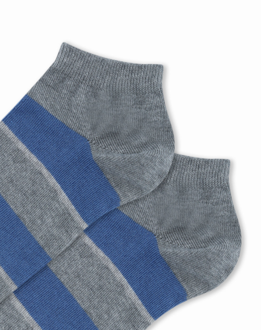 Medias hombre tobillera corta gris rayas | 10-12