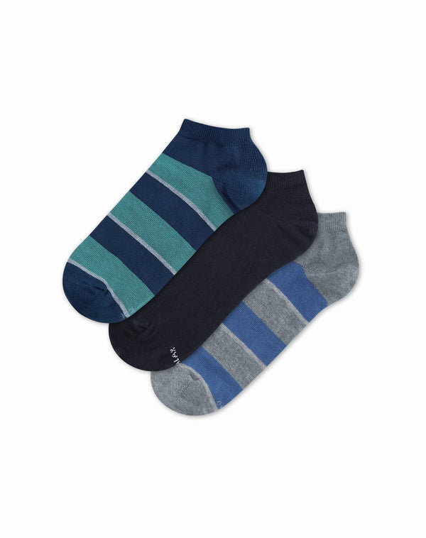 Medias para hombre tobilleras cortas paquete x3 unds surtidas
