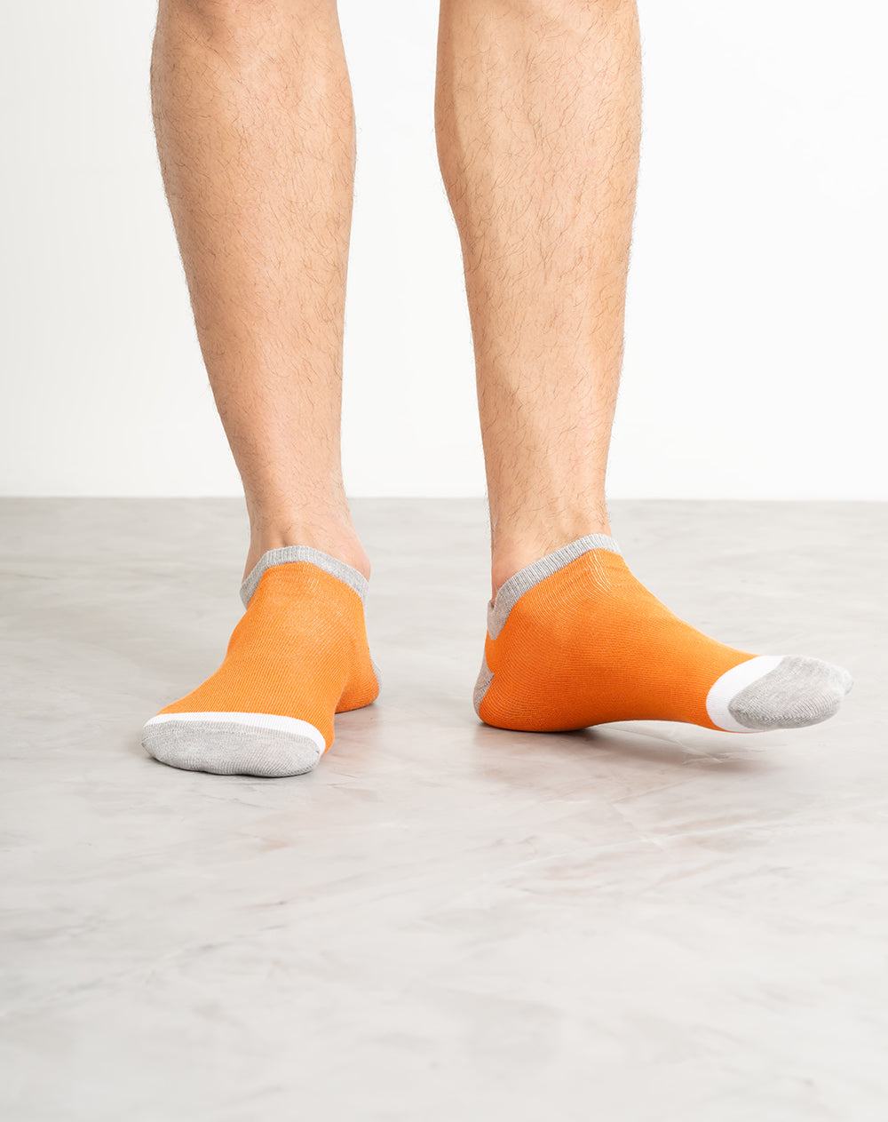 Medias para hombre tobilleras cortas  naranjas