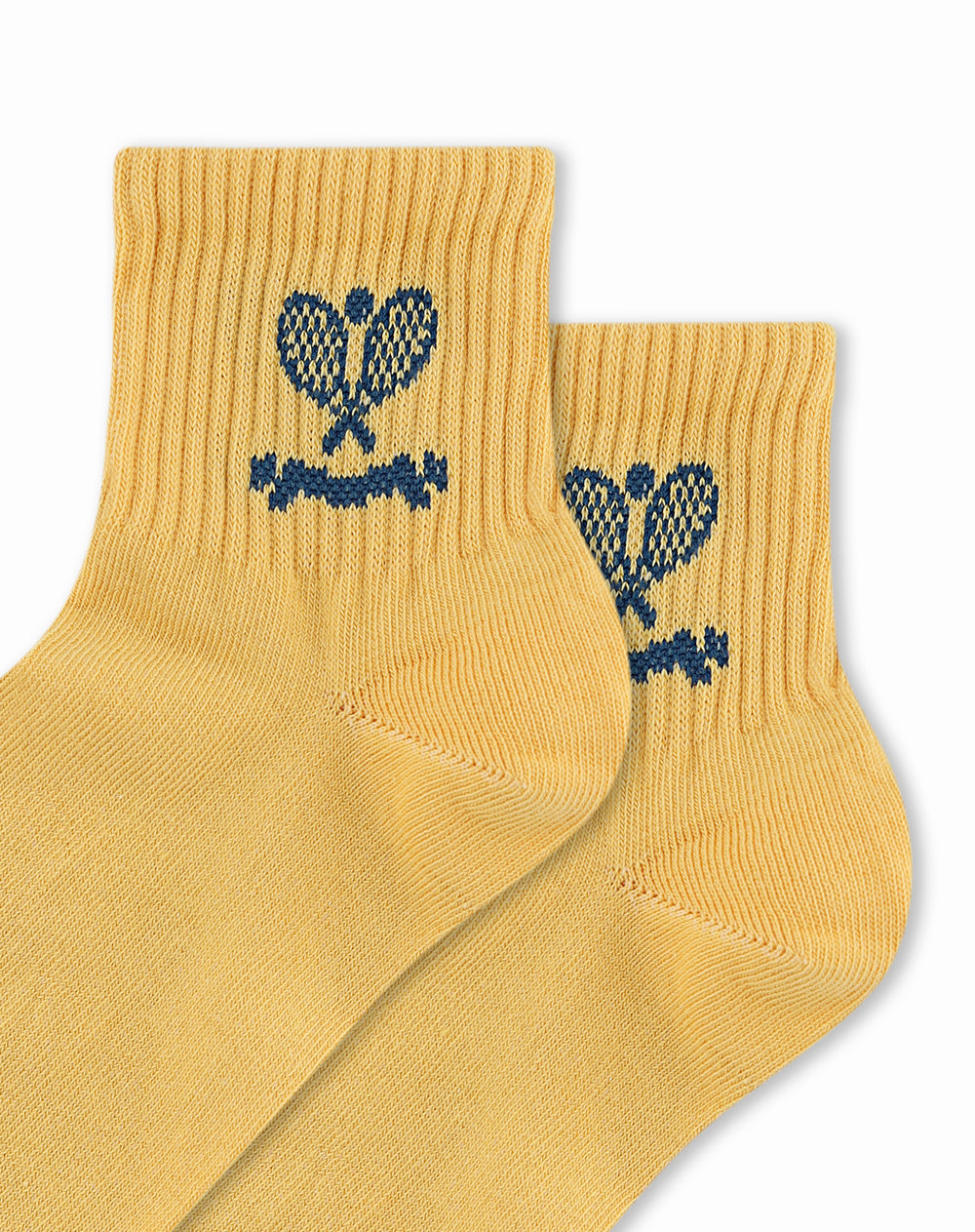 Medias cortas amarillo dibujo