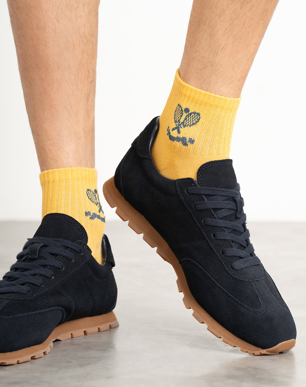 Medias hombre tobillera amarillo | 10-12