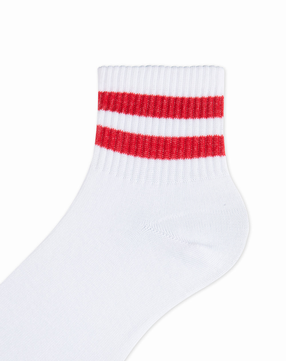 Medias para hombre tobilleras  blancas acanaladas