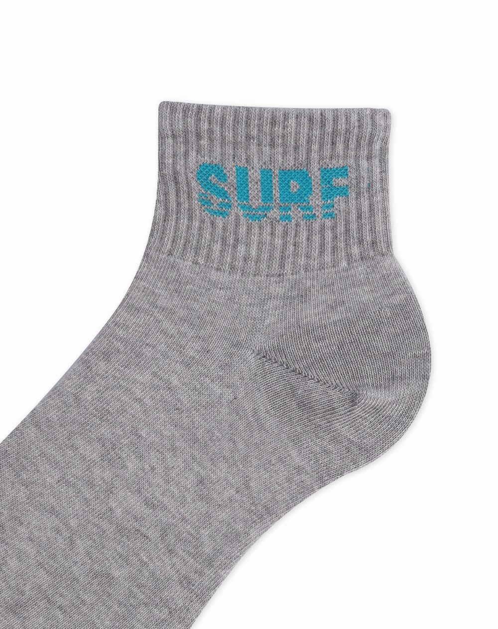 Medias para hombre tobilleras  gris jaspe con frase
