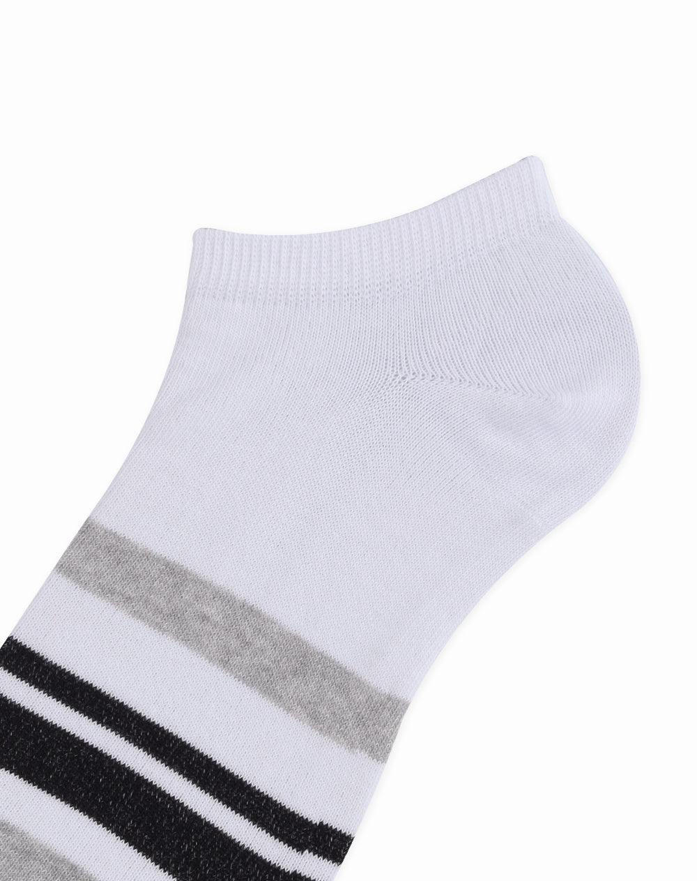 Medias para hombre tobilleras cortas  blancas con rayas
