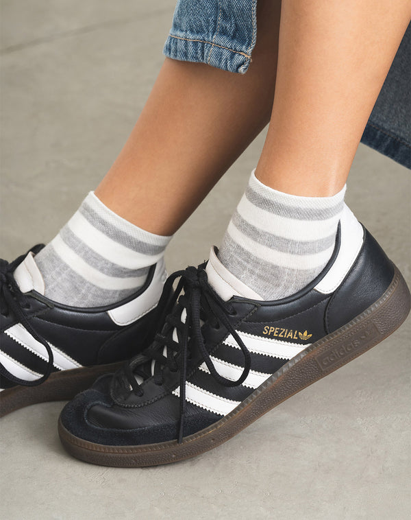 Medias para mujer tobilleras paquete x3 unds surtidas con rayas