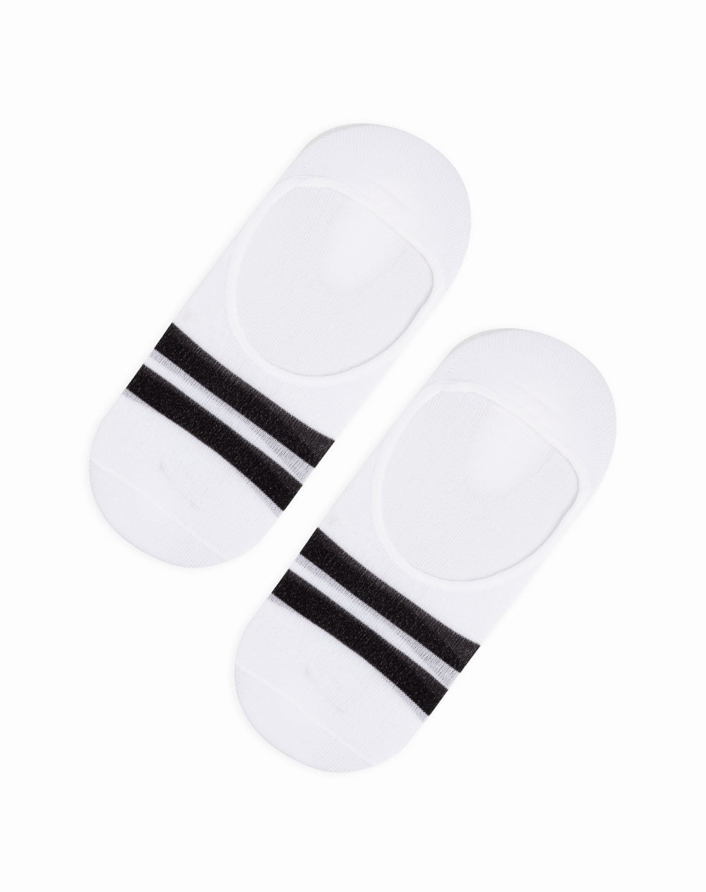 Medias para hombre tipo baleta protección en empeine blancas con rayas