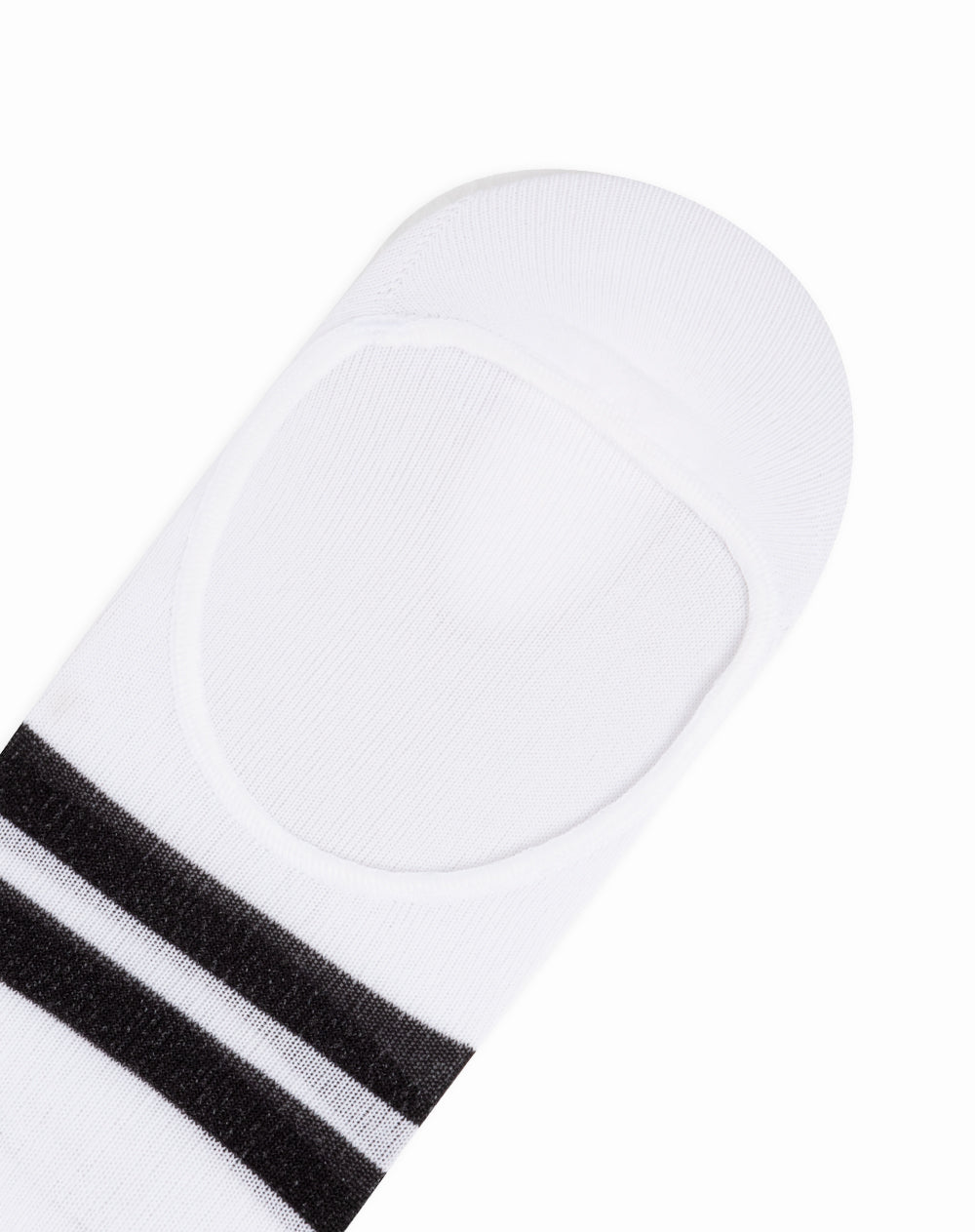 Medias para hombre tipo baleta protección en empeine blancas con rayas