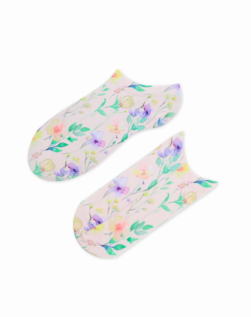 Medias tobilleras rosado estampado