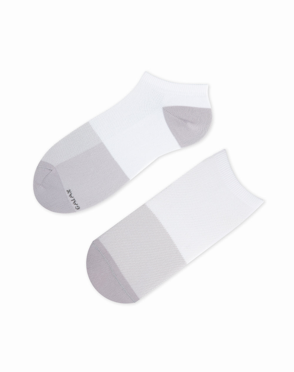 Medias para hombre tobilleras cortas transpirables blancas y grises