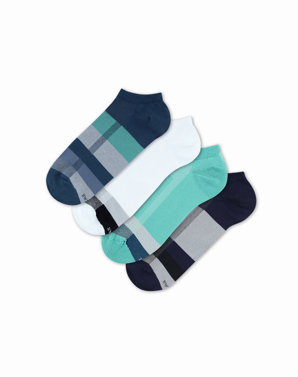 Medias hombre tobillera corta pack x4 surtido | 10-12