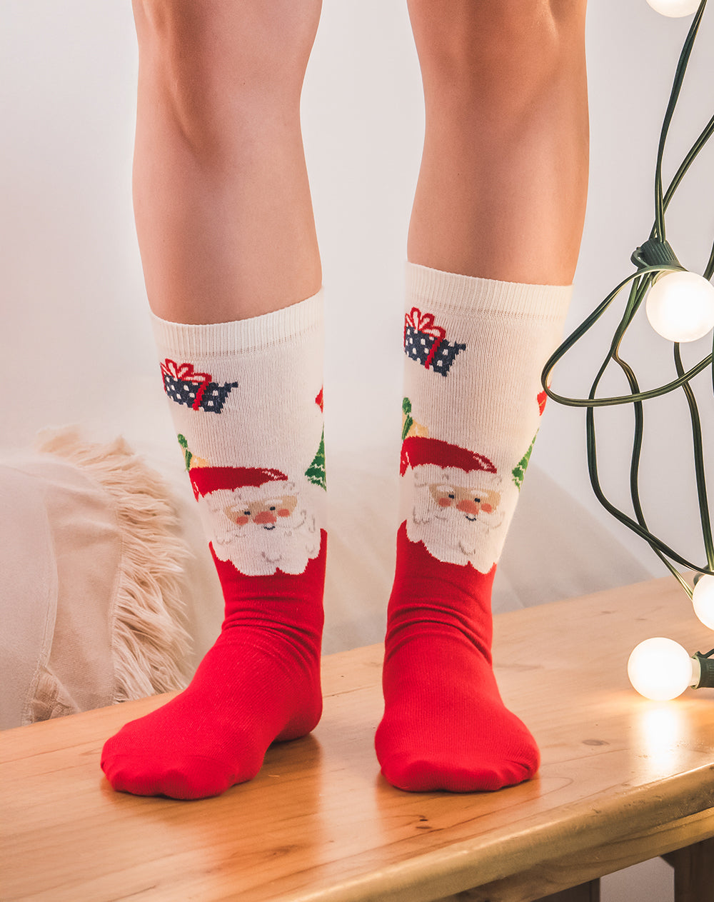 Medias unisex largas Papá Noel navidad