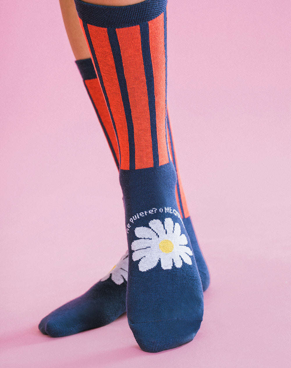 Medias unisex largas azules dibujo + empaque