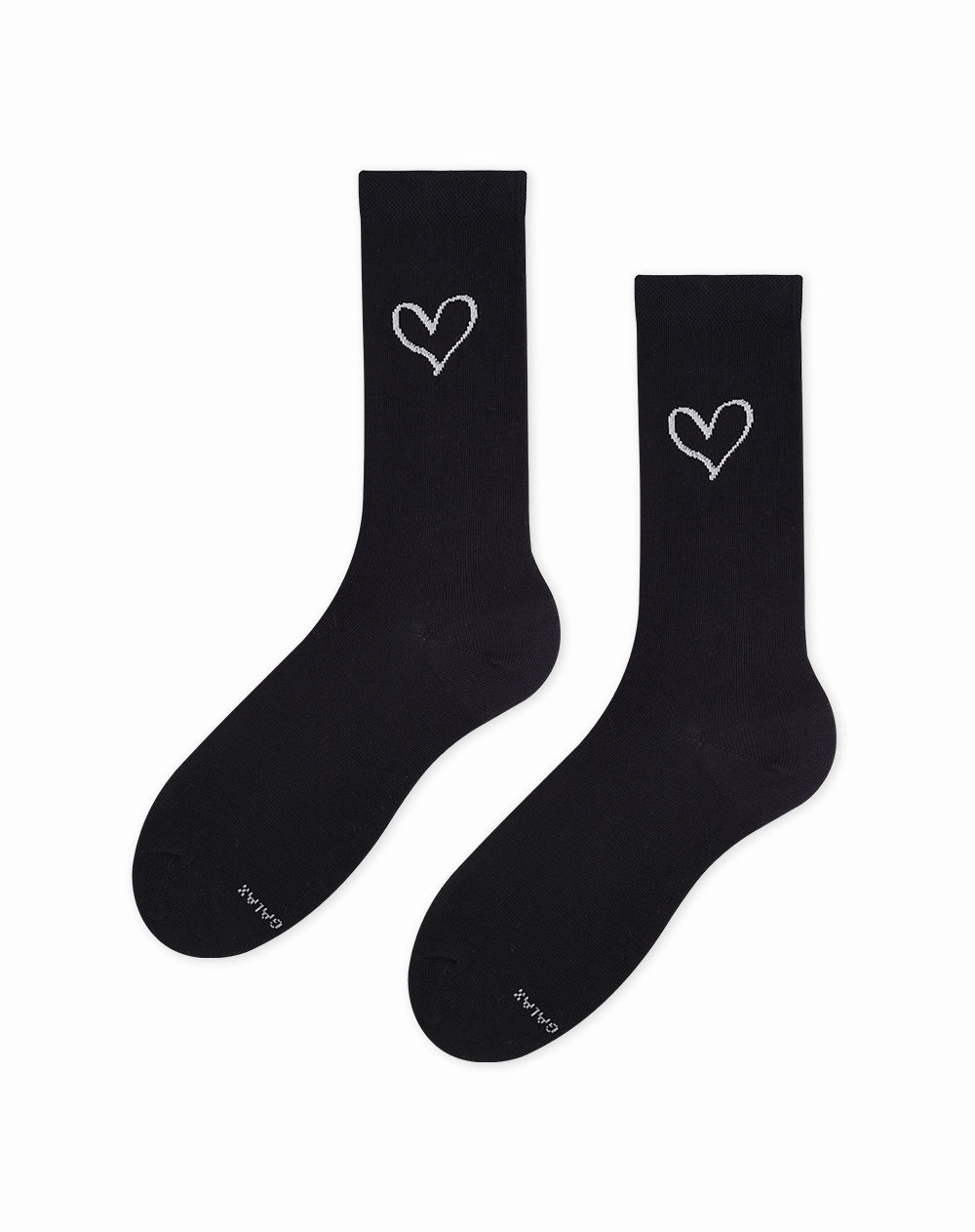 Medias para mujer largas  negras con corazones