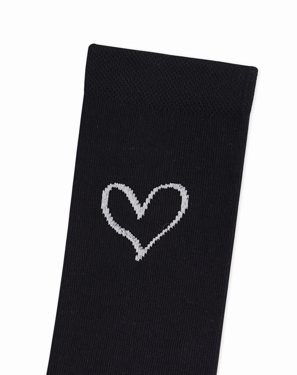Medias para mujer largas  negras con corazones