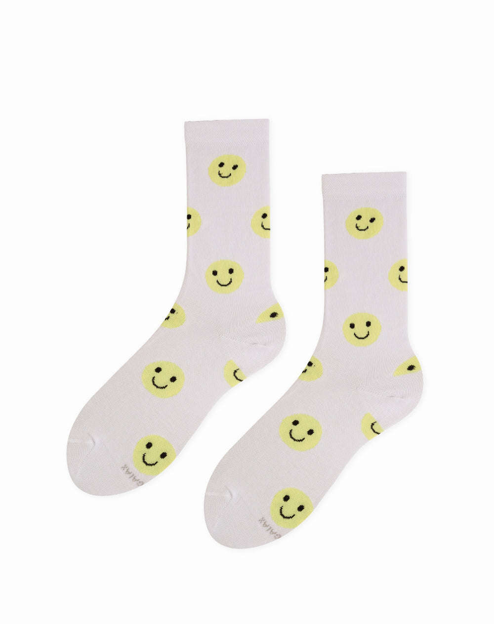 Medias  unisex largas empaque especial blancas carita feliz