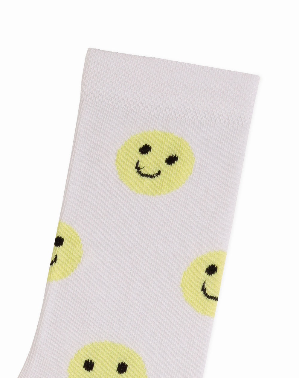 Medias  unisex largas empaque especial blancas carita feliz