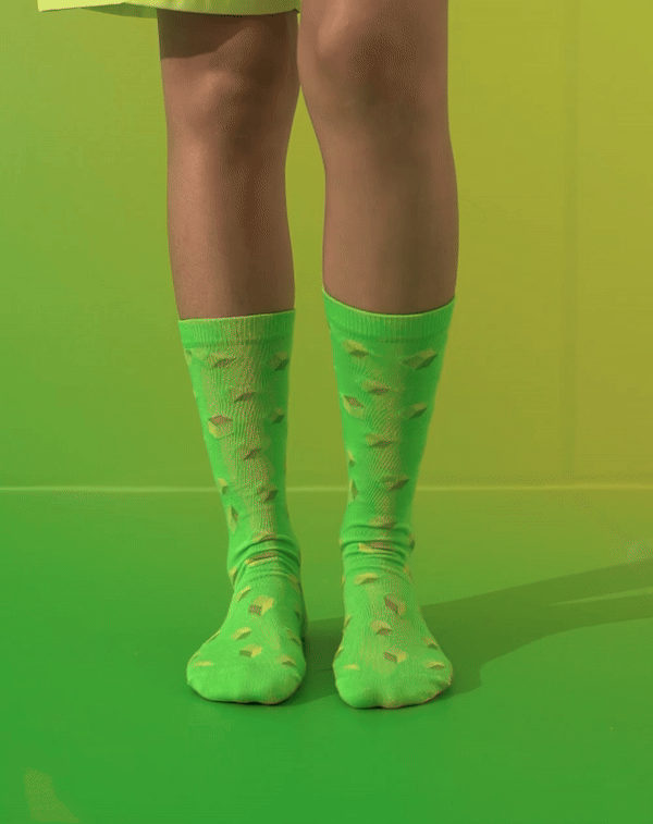 Medias  unisex largas empaque especial verdes mango biche