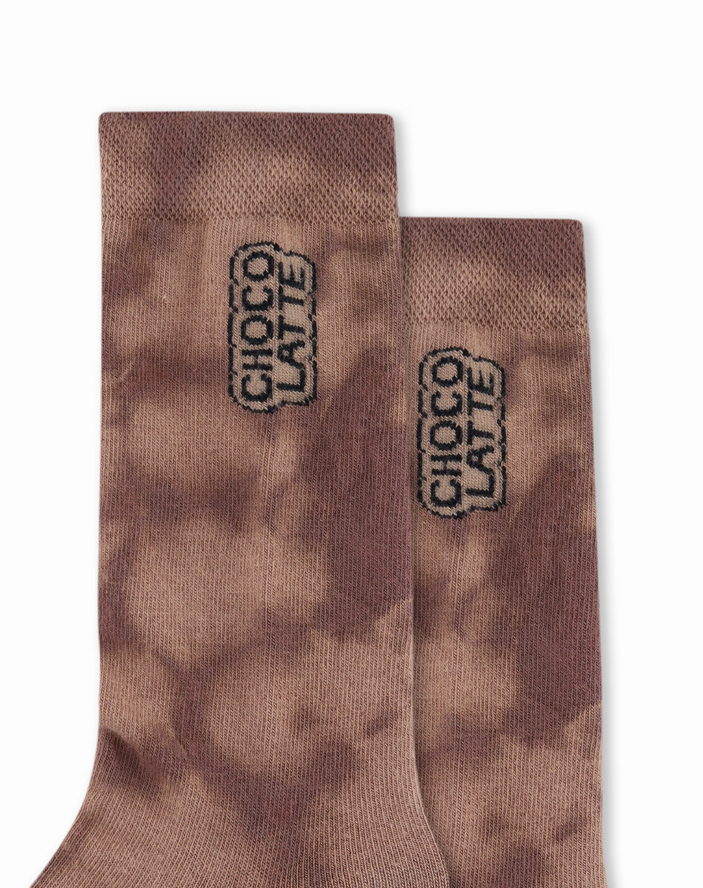 Medias unisex largas café dibujo + empaque